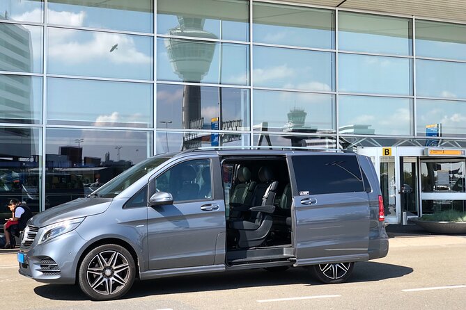 Airport Private Transfer: Schiphol Airport ↔ Amsterdam City - Inside the business-class car: comfort, WiFi, and luggage help