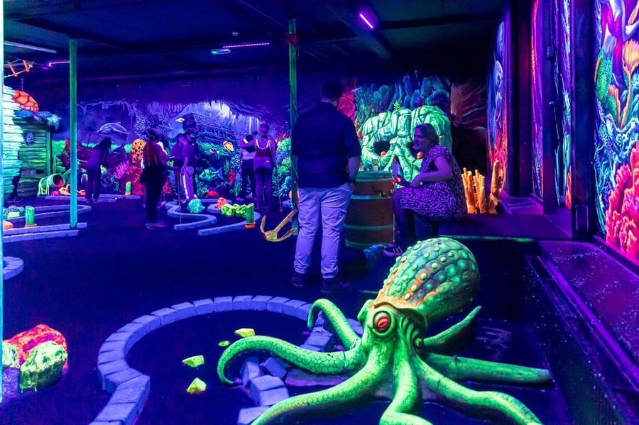 Aloha Amsterdam: 12-Hole Glow-in-the-Dark Mini-Golf - The bar, the music, and why you should plan to linger