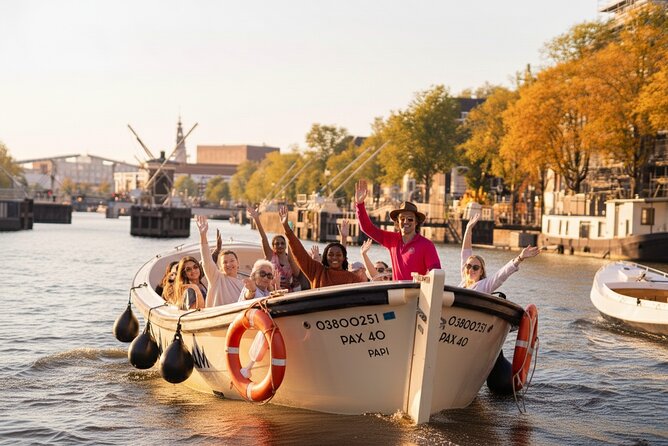 Amsterdam 1-Hour Canal Cruise With Live Guide - Leidseplein style nightlife, markets, and bridge-to-bridge neighborhood changes
