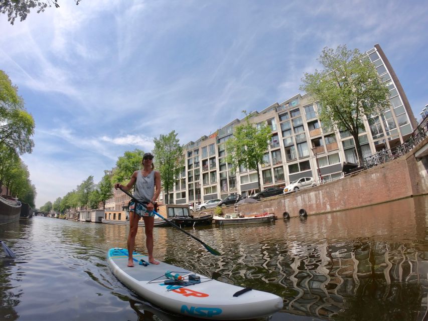 Amsterdam: 2-Hour Stand Up Paddle Board Tour - Turning back via Red Light District or de Oude Waal