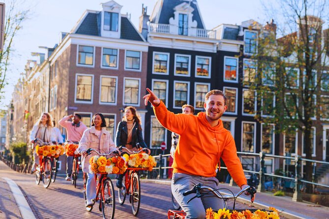 Amsterdam City Top Highlights Guided Bike Tour - What the 1.5-hour route covers, stop by stop