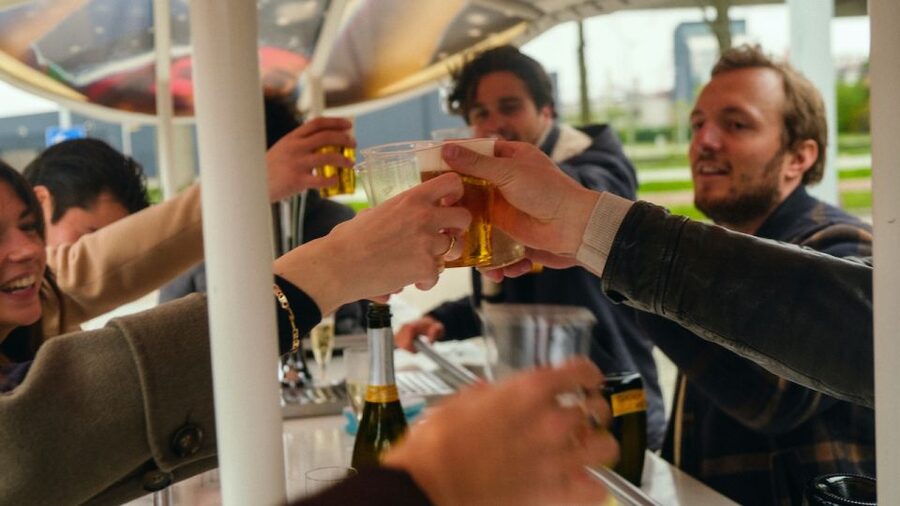 Amsterdam: Dutch Beer Bike Blast Tour with Onboard Bar - The 65-minute guided ride in Sloterdijk: what you gain from an organized route