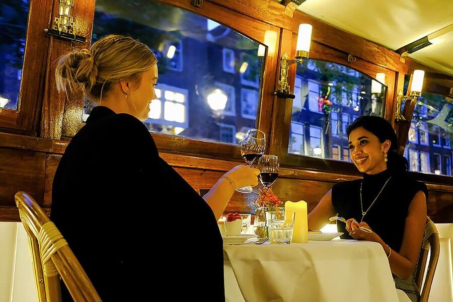 Amsterdam: Luxury Saloon Boat Cruise with 3-Course Dinner - Heated saloon comfort, not just a canal view
