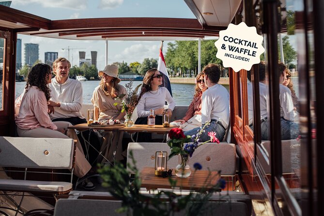 Amsterdam: Luxury Saloon Boat Cruise with Cocktails & Waffle - Key details to know before you go