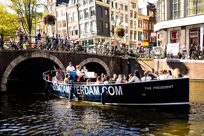 Amsterdam Open Boat Cruise in Old City Centre with Drinks Options - Where you board: Hermitage dock timing and the Amstel 51F start