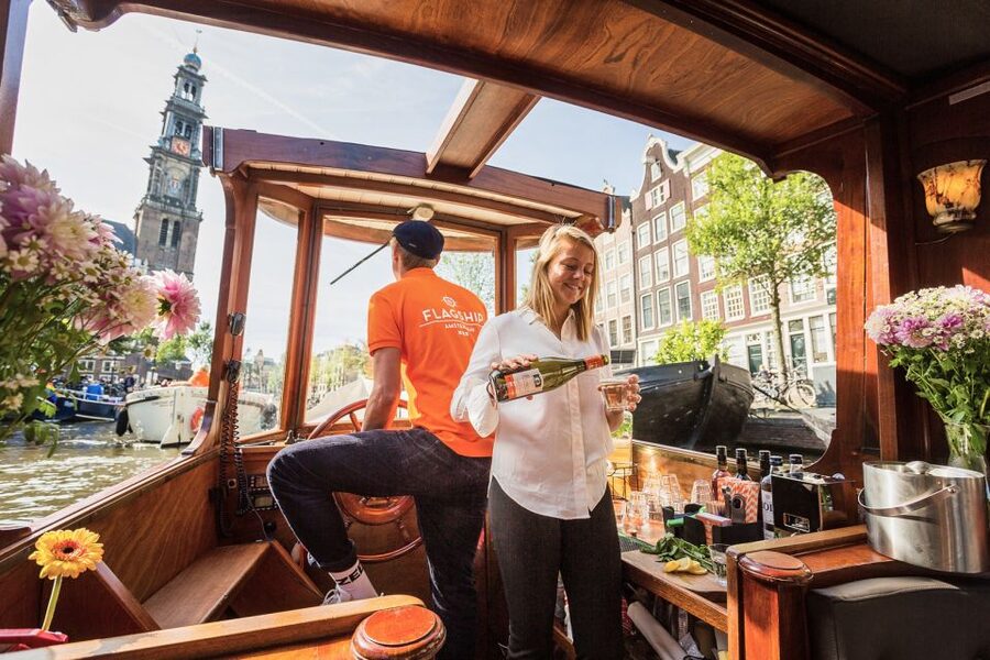 Amsterdam: Open Boat Cruise option Unlimited Drinks & Bite - The best way to enjoy the cruise start-to-finish