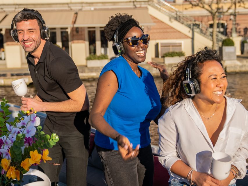Amsterdam: Private Luxury Cruise with Drinks & Silent Disco - Unlimited drinks: a party, with a few real-world checks