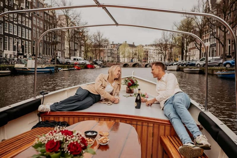 Amsterdam: Private Romantic Canal Cruise w. Prosecco/Snacks - The Pace: Private Timing, Music, and a Couple-Friendly Guide