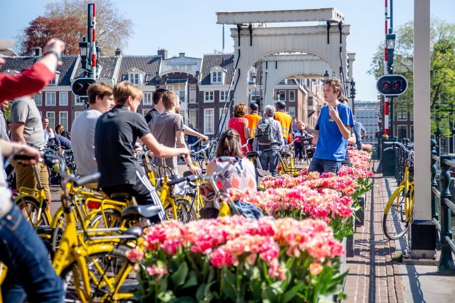 Amsterdam: Relaxed City Highlights Guided Bike Tour - Magere Brug, Skinny Love Bridge Views, and Ending on Herengracht