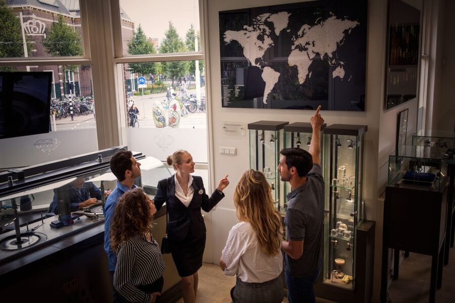 Amsterdam: Royal Diamond Experience - The 4 Cs lesson: clarity, colour, imperfections, and cut that you can use