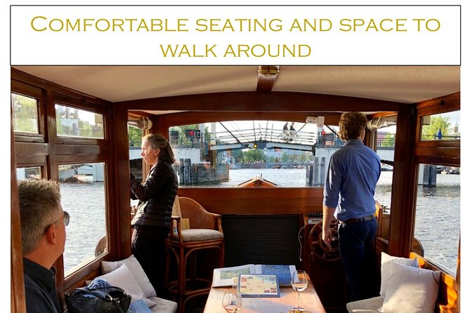 Amsterdam small-group canal cruise in 1920s saloon boat - Prinsengracht to Herengracht: how the names connect to power and design