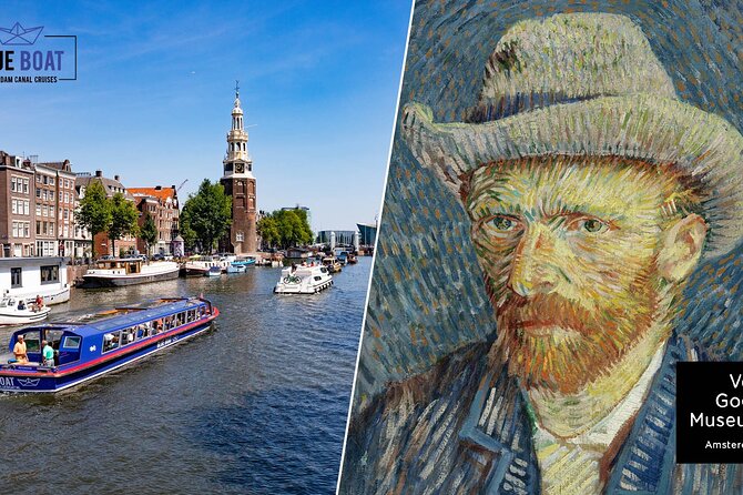 Amsterdam: Van Gogh Museum Entry & 75 minute City Canal Cruise - Blue Boat canal cruise: 75 minutes of Amsterdam from water level