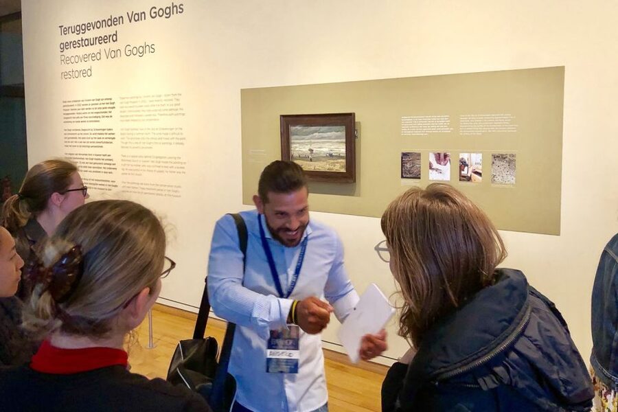 Amsterdam: Van Gogh Museum Masterpieces Tour up to 8 guests - Cobra Cafe meeting point, starting options, and the first minutes