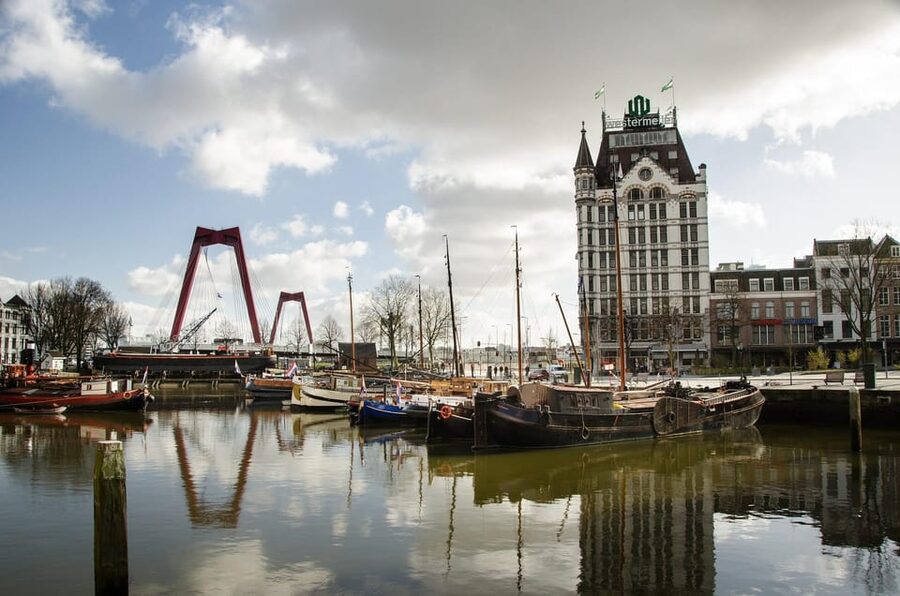 Amsterdam: Zaanse Schans, The Hague & Rotterdam Tour - Rotterdam’s Erasmus Bridge and the modern skyline walk
