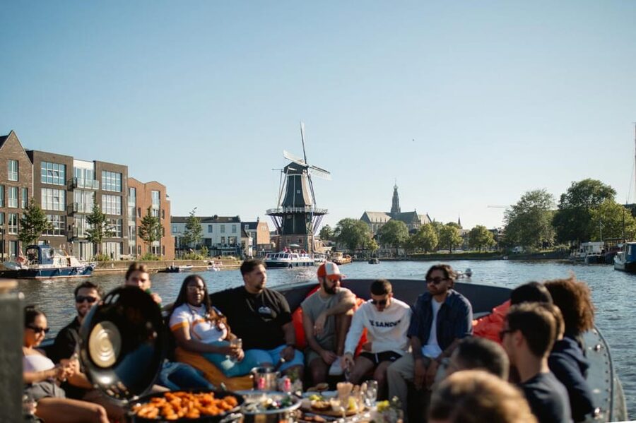BBQ on Board Haarlem Cruise - Drinks, Golden Hour, and the Night Lights Moment