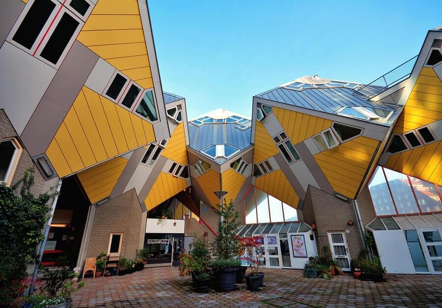 From Amsterdam: Rotterdam to The Hague and Delft - Cube Houses and Oude Haven: modern Rotterdam meets old port charm