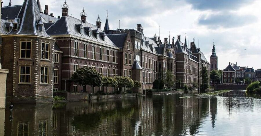 From Amsterdam: The Hague and Delft Sightseeing Tour - The Hague highlights: Peace Palace and the International Court of Justice, from curbside angles