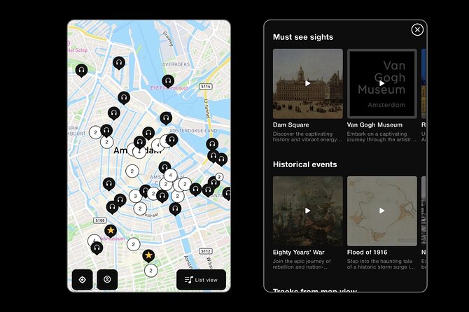 Self Guided Tours Amsterdam With 100 Captivating Audio Stories - How the web app and map keep your walk from feeling random